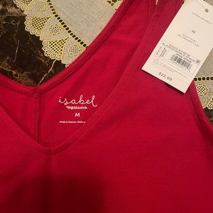 Red female stretchy fitting dress